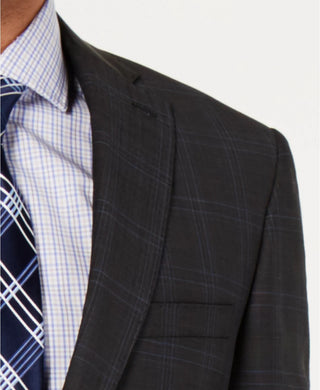 DKNY Men's Modern-Fit Wool Suit Jacket Gray Size 42