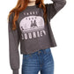 Mad Engine Disney Juniors' Frozen Journey Long-Sleeved Graphic T-Shirt Charcoal Size Medium