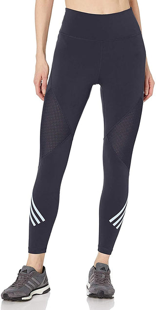 Adidas Women's Believe This High-Waist 3-Stripe Leggings Dark Blue Size Extra Small