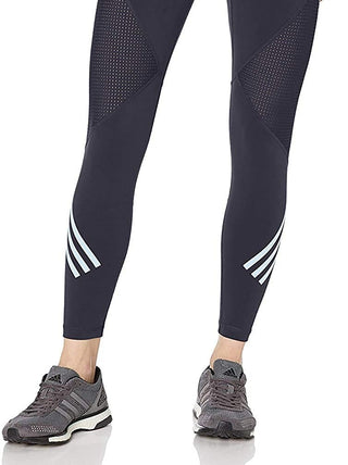 Adidas Women's Believe This High-Waist 3-Stripe Leggings Dark Blue Size Extra Small