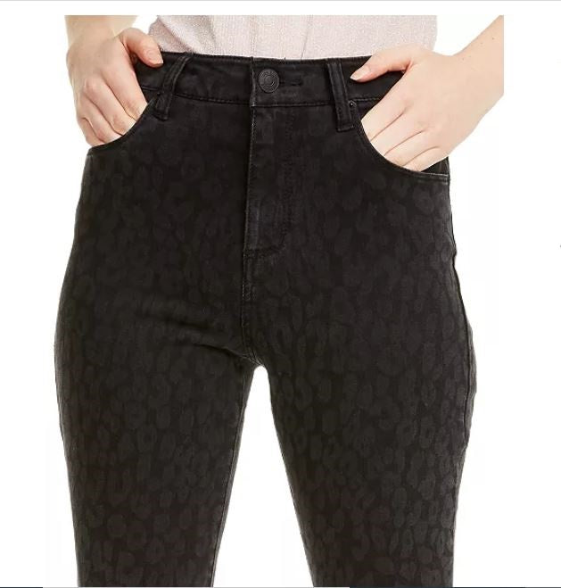 STS Blue Women's Ashley Leopard High Waist Skinny Jeans Grey Size 32