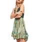 Free People Women's Intimately FP Adella Tie Dye Slip Green Size Large