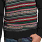 Weatherproof Vintage Men's Navy Patterned Long Sleeve Crew Neck Knit Sweater Navy Size Medium