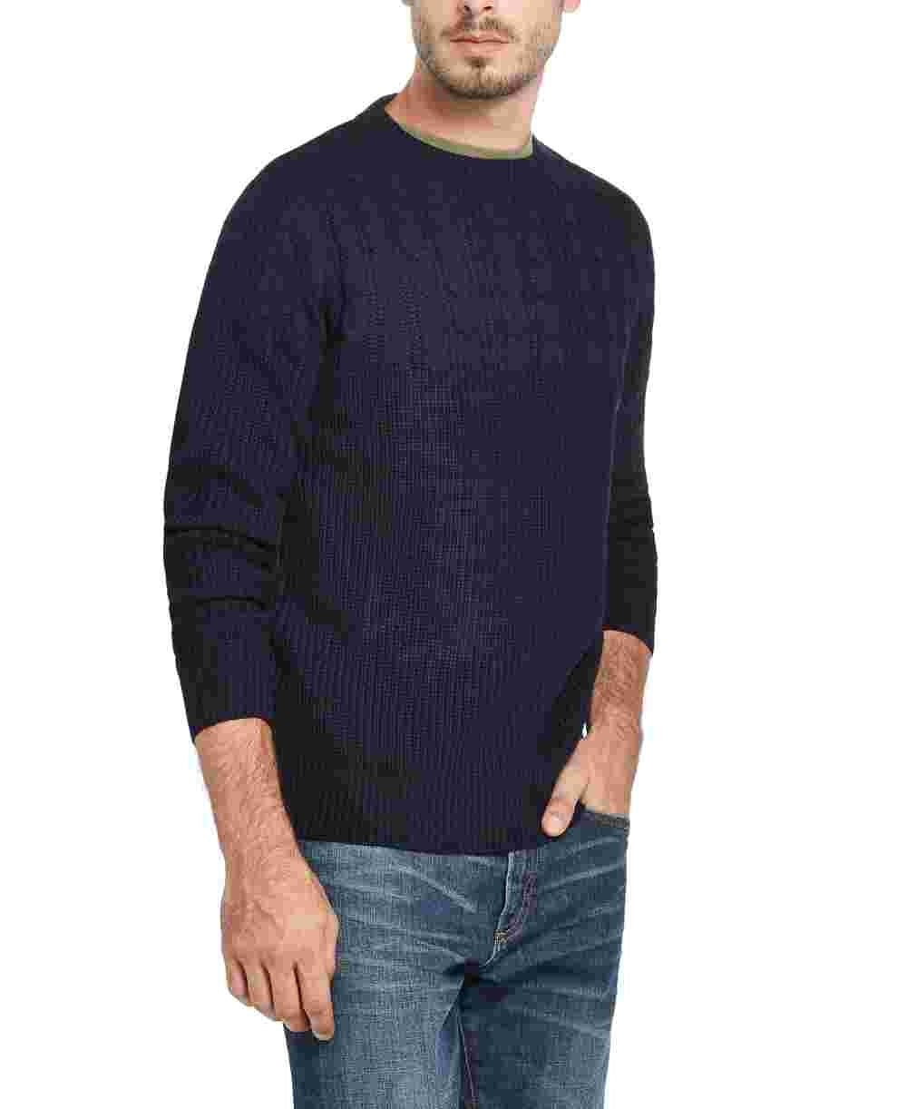 Weatherproof Vintage Men's Long Sleeve Crew Neck  Sweater Navy Size XX-Large