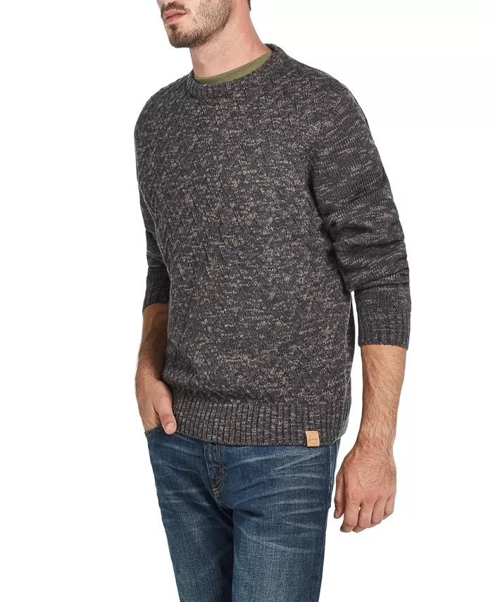 Weatherproof Vintage Men's Cross Stitch Sweater Beige Size X-Large