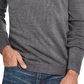 Weatherproof Vintage Men's Soft Touch Quarter Zip Sweater Grey Size X-Large