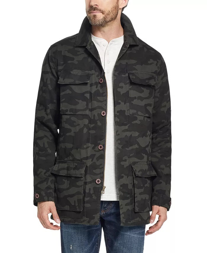 Weatherproof Vintage Men's Fleece Lined Camo Jacket Green Size Small