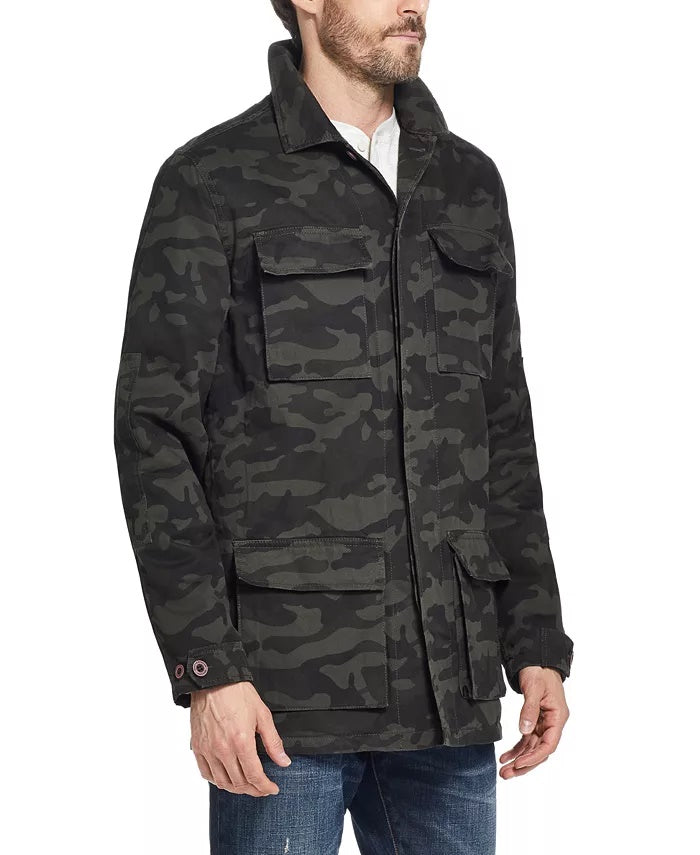 Weatherproof Vintage Men's Fleece Lined Camo Jacket Green Size Small