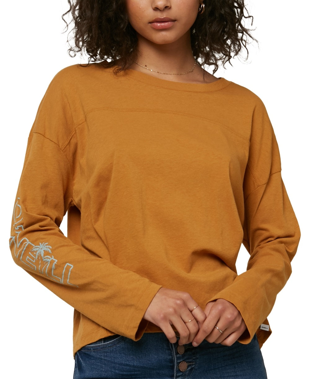 O'Neill Junior's Sandy Cotton Rugby Top Gold Size Medium