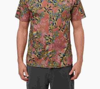 Jack O'Neill Men's Hawaiian Dreams Short Sleeve Shirt Brown Size X-Large