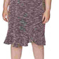 Betsey Johnson Women's Zippered Speckle Short Sleeve Scoop Neck Below The Knee Fit Flare Wear To Work Dress Gray Size 22W