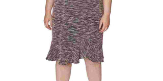 Betsey Johnson Women's Zippered Speckle Short Sleeve Scoop Neck Below The Knee Fit Flare Wear To Work Dress Gray Size 22W