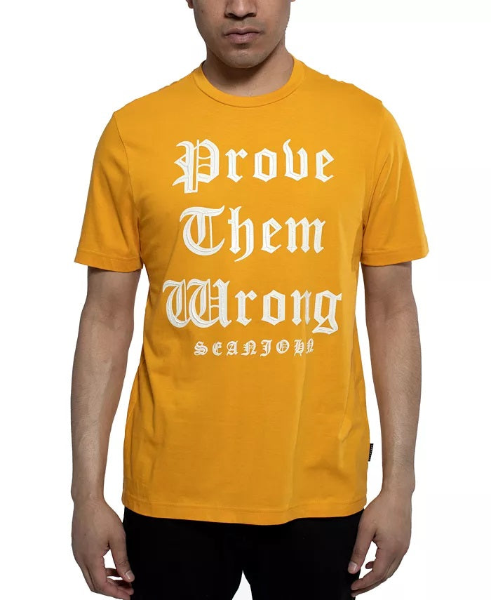 Sean John Men's Prove Them Wrong T-Shirt Brown Size Small