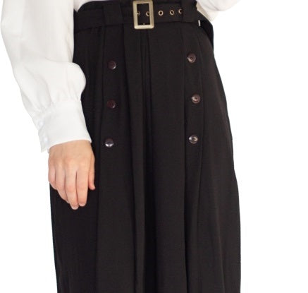 Verona Collection Women's Alicia Modest Maxi Skirt Black Size XX-Large