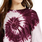 Rebellious One Junior's Tie Dye Long Sleeved T-Shirt Purple Size X-Small