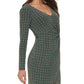 Guess Women's Metallic Dew-Drop Knit Dress Dark Green Size 2