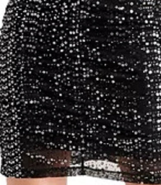 Guess Women's Sequined Bodycon Dress Silver Size 2