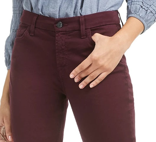 JEN7 by 7 For All Mankind Women's Sateen Ankle Skinny Jeans Dark Beige Size 10
