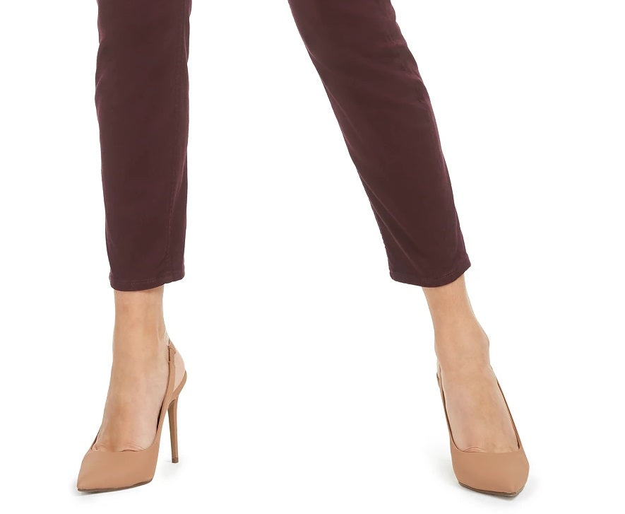 JEN7 by 7 For All Mankind Women's Sateen Ankle Skinny Jeans Dark Beige Size 10