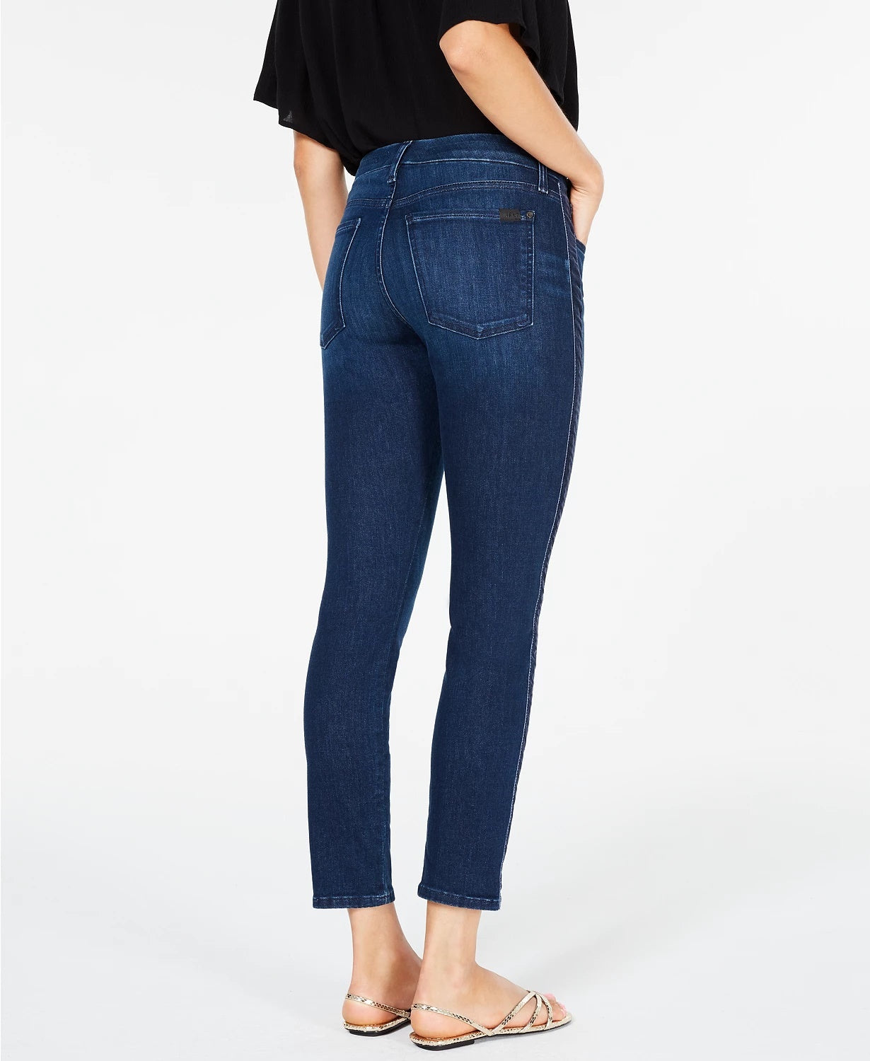 Jen 7 by 7 For All Mankind Women's Tuxedo Ankle Skinny Jeans Blue Size 12