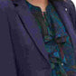 Tommy Hilfiger Women's Faux Suede Notched Lapel Blazer Blue Size 16