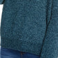 Hippie Rose Junior's V Neck Chenille Sweater Blue Size X-Small
