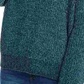 Hippie Rose Junior's V Neck Chenille Sweater Green Size Large