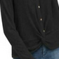 Hippie Rose Junior's Twist Front Button Up Top Black Size X-Small