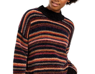 Hippie Rose Juniors' Chenille Mock-Neck Sweater Beige Size Extra Large