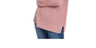 Hippie Rose Juniors' Mock-Neck Chenille Sweater Purple Size Small