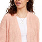 Hippie Rose Juniors' Chenille Cardigan Orange Size Medium