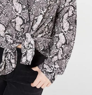 Hippie Rose Juniors' Printed Utility Shirt Silver Size Small