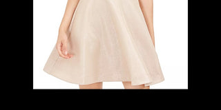 Teeze Me Juniors' Allover-Glitter Fit & Flare Dress Gold Size 1