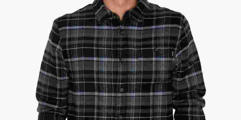 O'Neill Men's Redmond Lined Flannel Black Size Medium