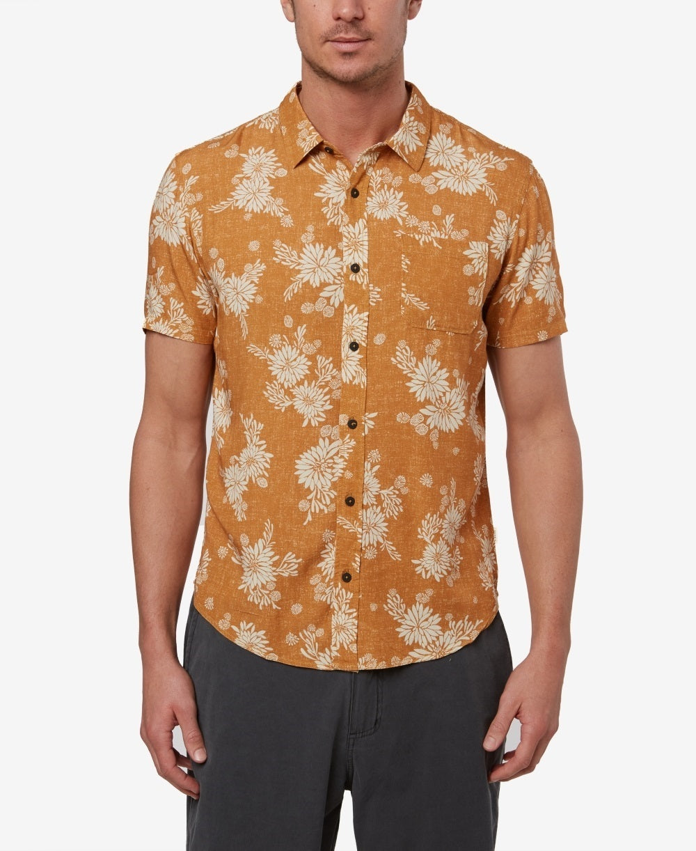 Jack O'Neill Men's Kaliko Short Sleeve Woven Brown Size XX-Large