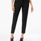 Tommy Hilfiger Women's Twill Slim-Leg Ankle Dress Pants Black Size 6