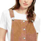 Dickies Women's Corduroy Overall Dress Brown Cocoa Size Medium