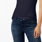 Tommy Hilfiger Women's Cotton Scoop Neck T-Shirt Navy Size Large