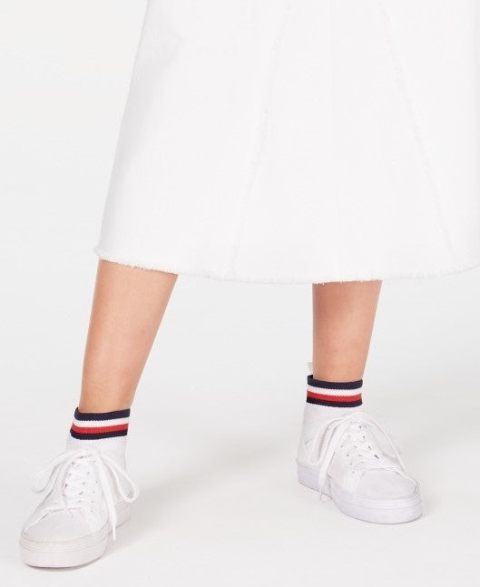 Tommy Hilfiger Denim Women's Midi Skirt White Size 2