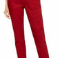 Tommy Hilfiger Women's Zippered Straight Leg Pants Red Size 14