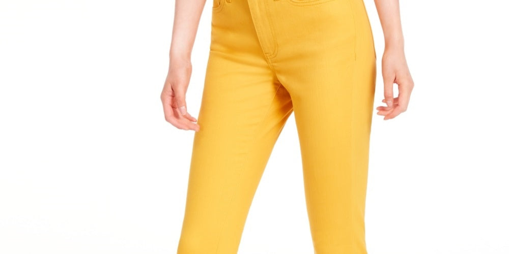 Tommy Hilfiger Women's Tribeca Skinny Cropped Jeans Yellow Size 8
