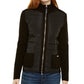 Tommy Hilfiger Women's Puffer-Front Sweater Jacket Black Size Small