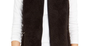 Tommy Hilfiger Women's Sherpa Vest Black Size X-Small