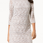 Jessica Howard Women's Lace Shift Dress Beige Size 12 Petite