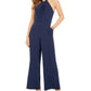 Julia Jordan Women's Pinstriped Jumpsuit Blue Size 2