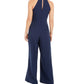 Julia Jordan Women's Pinstriped Jumpsuit Blue Size 2