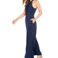 Julia Jordan Women's Pinstriped Jumpsuit Blue Size 2