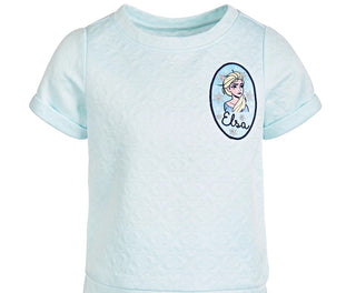 Disney Little Girls 2-Pc. Frozen Elsa Embossed Top & Skirt Set Blue Size 5