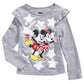 Disney Toddler Girl's Skating Mickey & Minnie T-Shirt Gray Size 2T