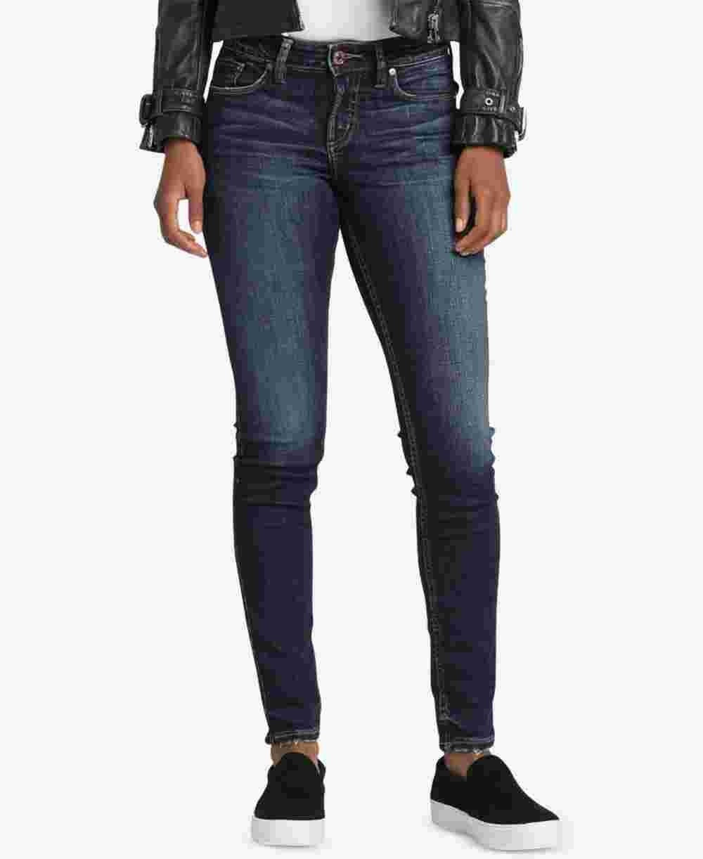 Silver Jeans Co Women's Suki Curvy Fit Skinny Jeans Blue Size 28x29